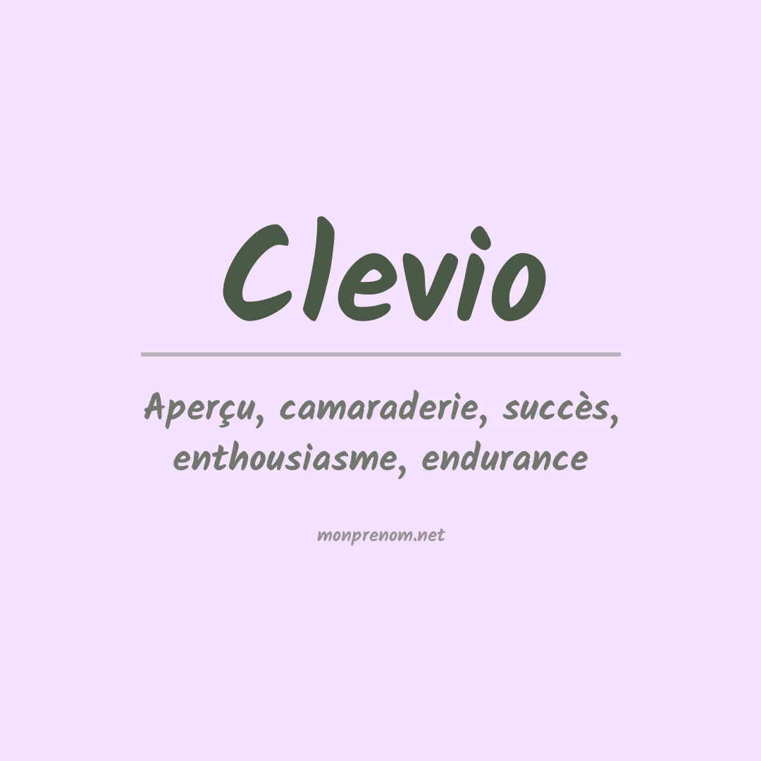Signification du prénom Clevio