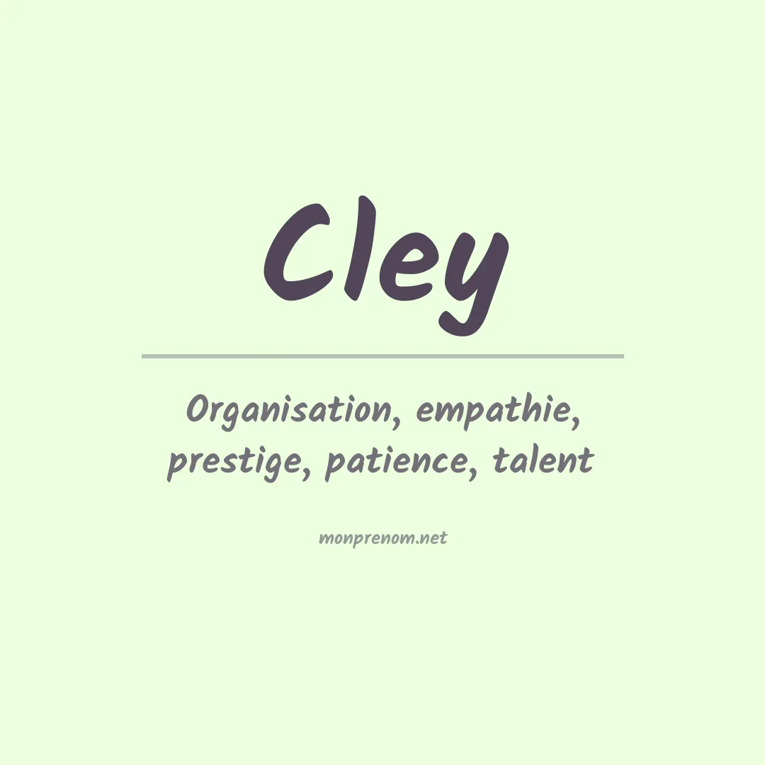 Prénom Cley