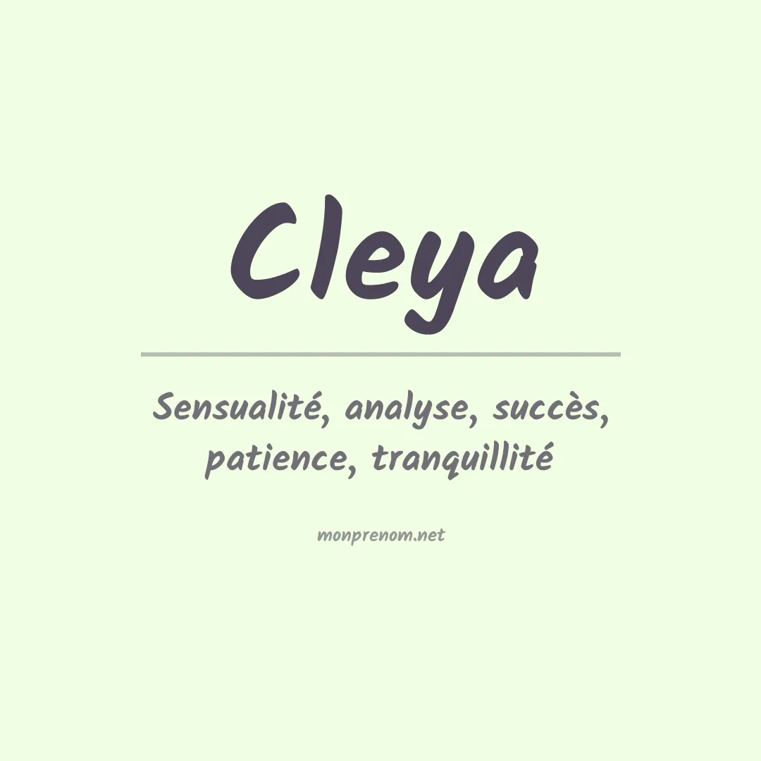 Prénom Cleya
