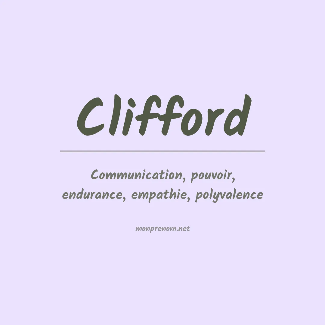 Prénom Clifford