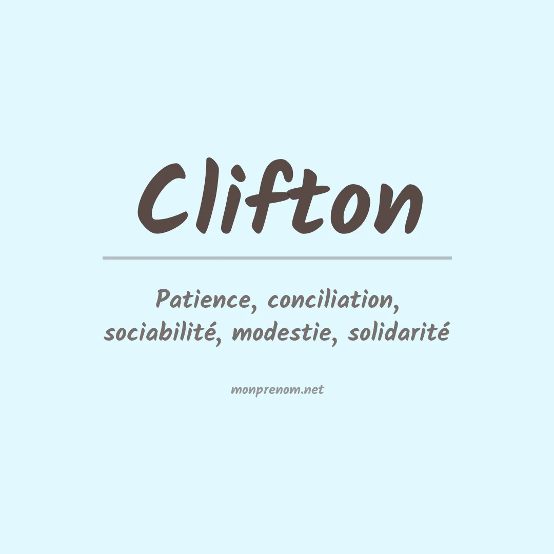 Prénom Clifton