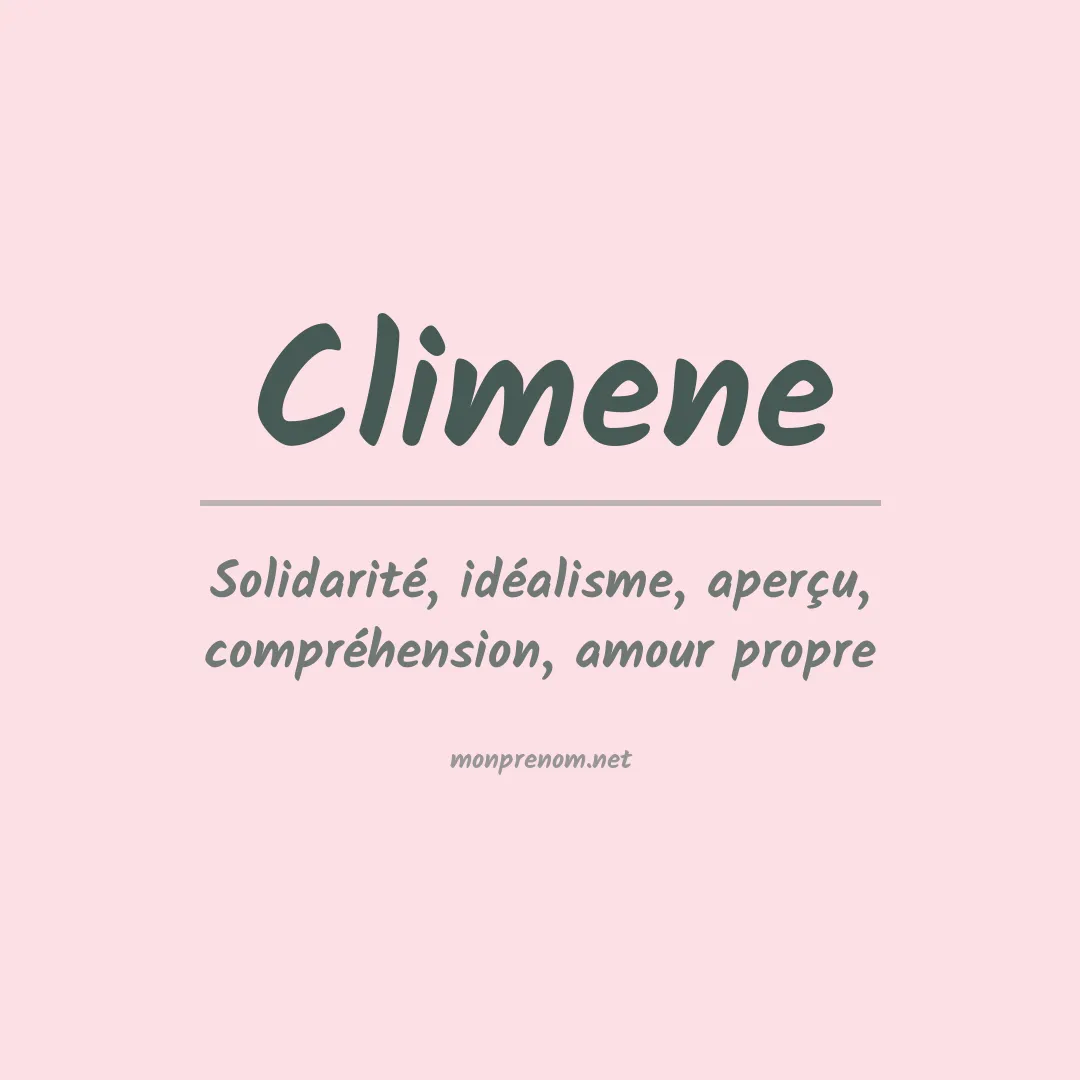 Signification du prénom Climene