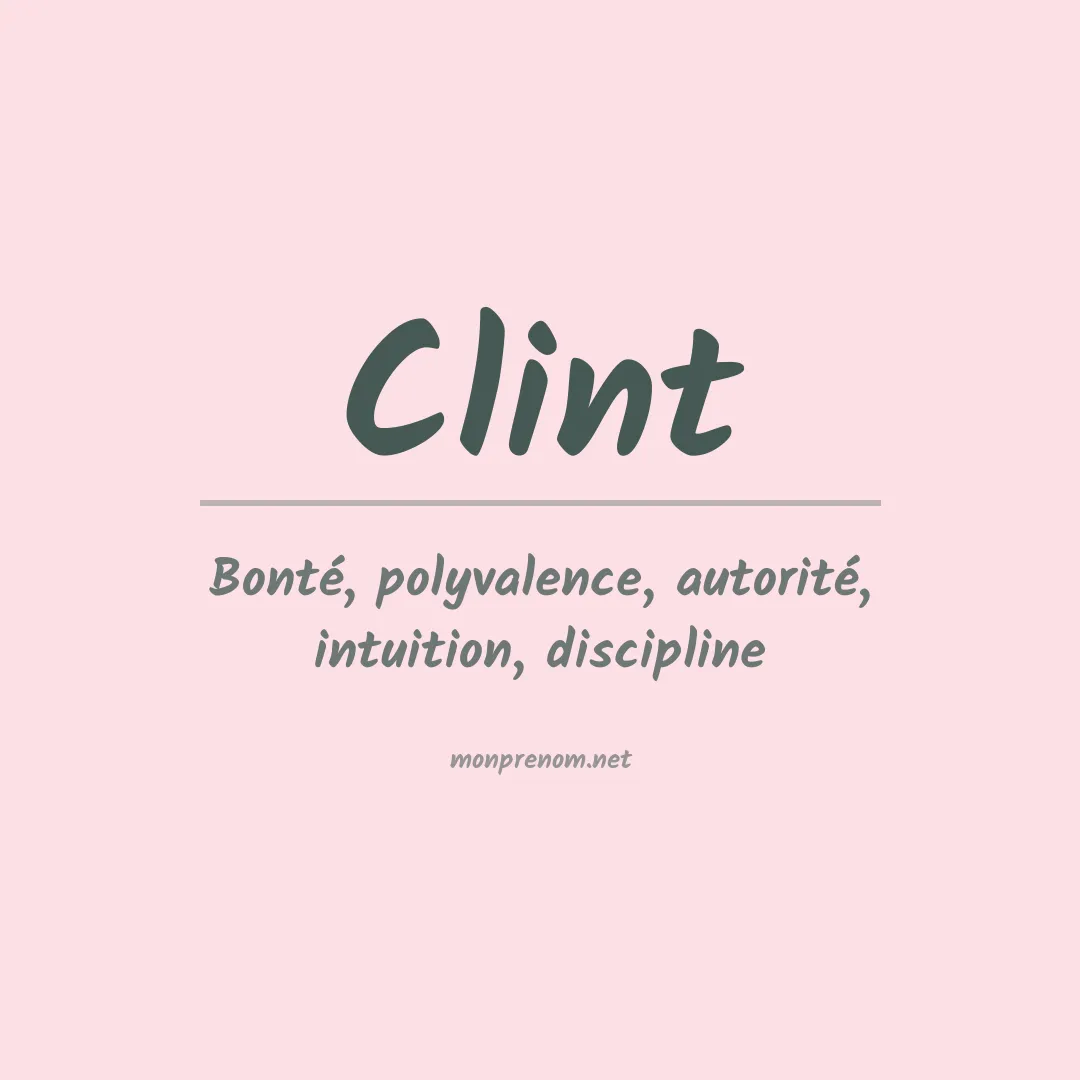 Prénom Clint