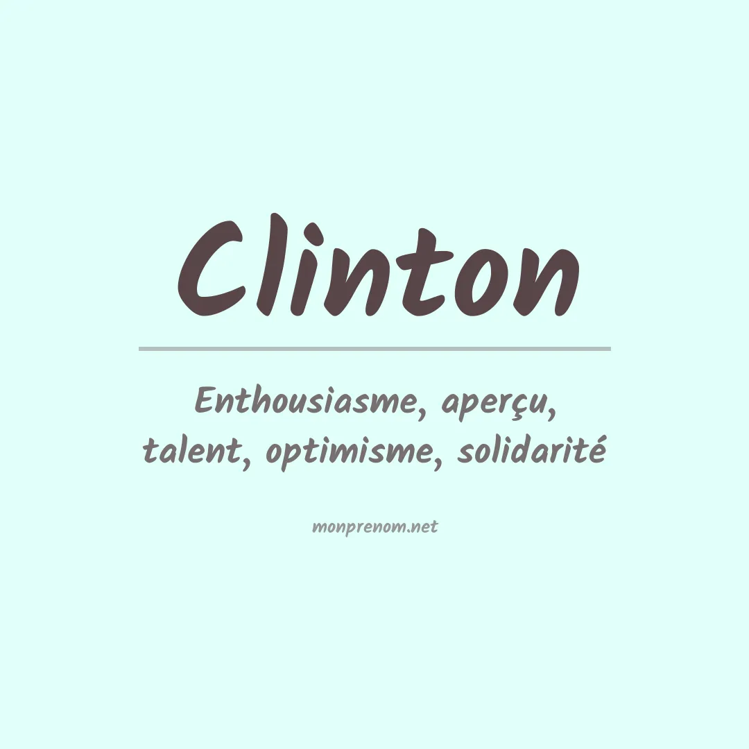 Prénom Clinton