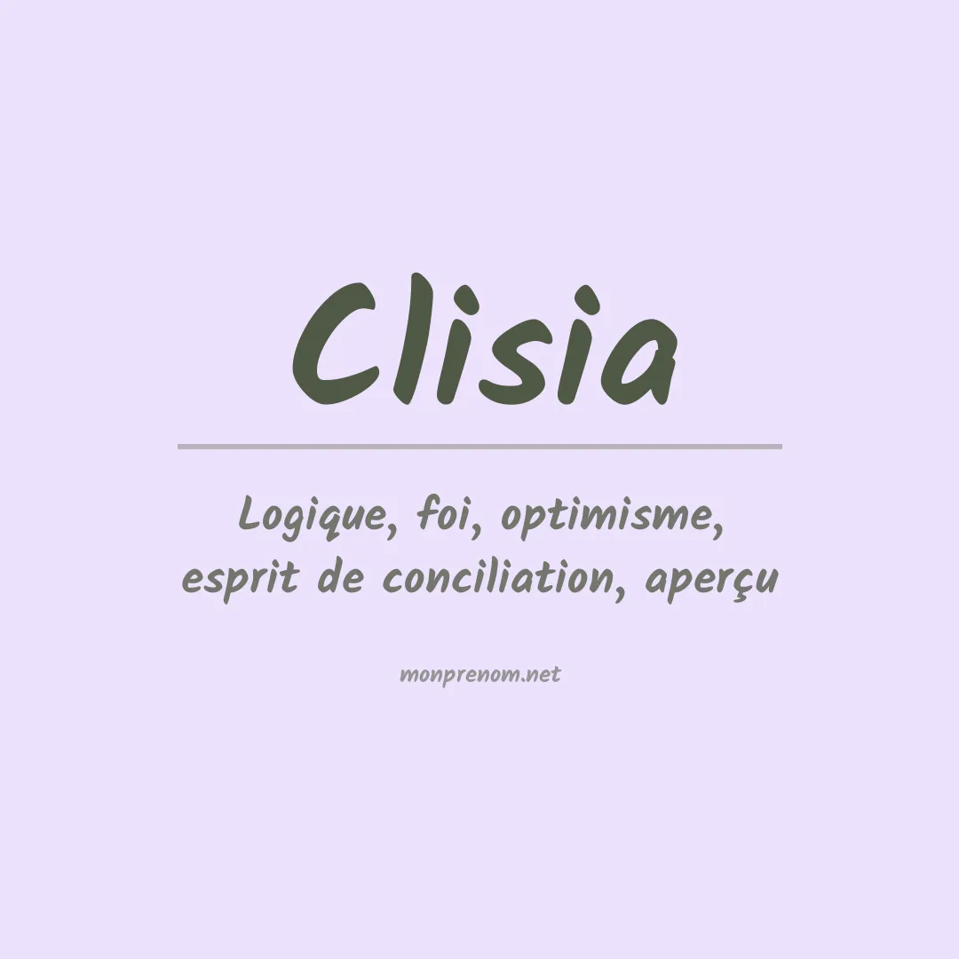Signification du prénom Clisia