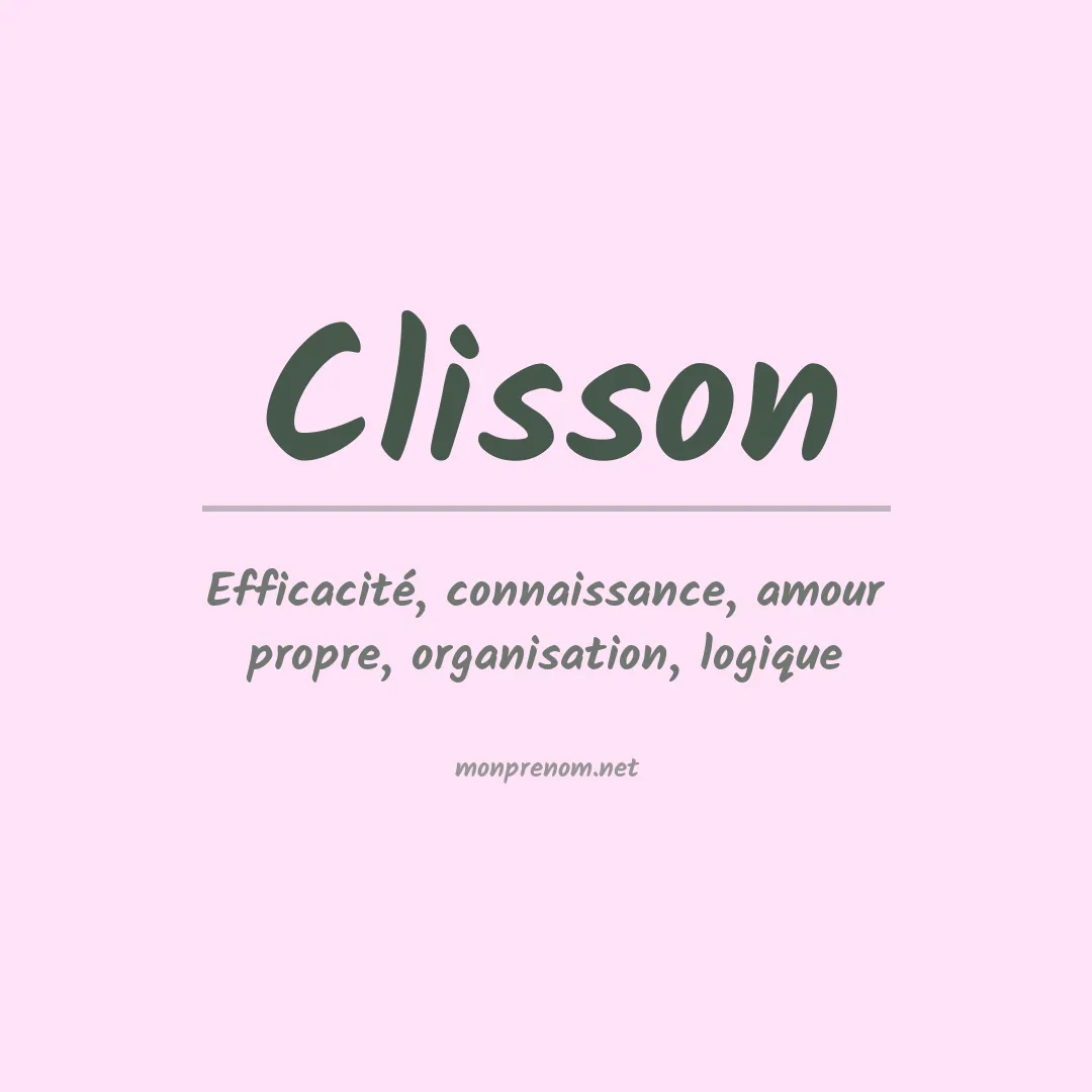 Signification du prénom Clisson