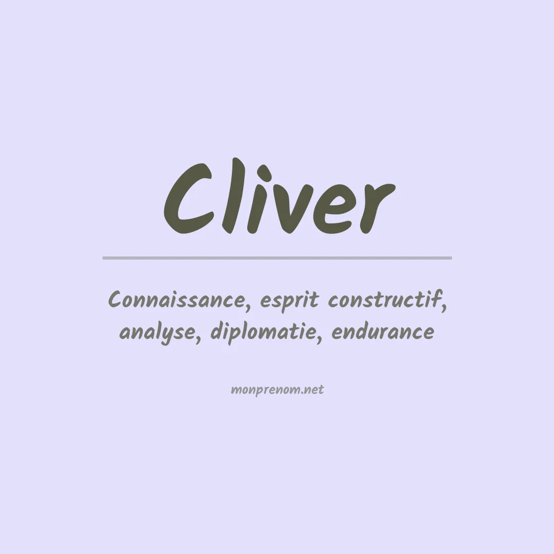 Prénom Cliver