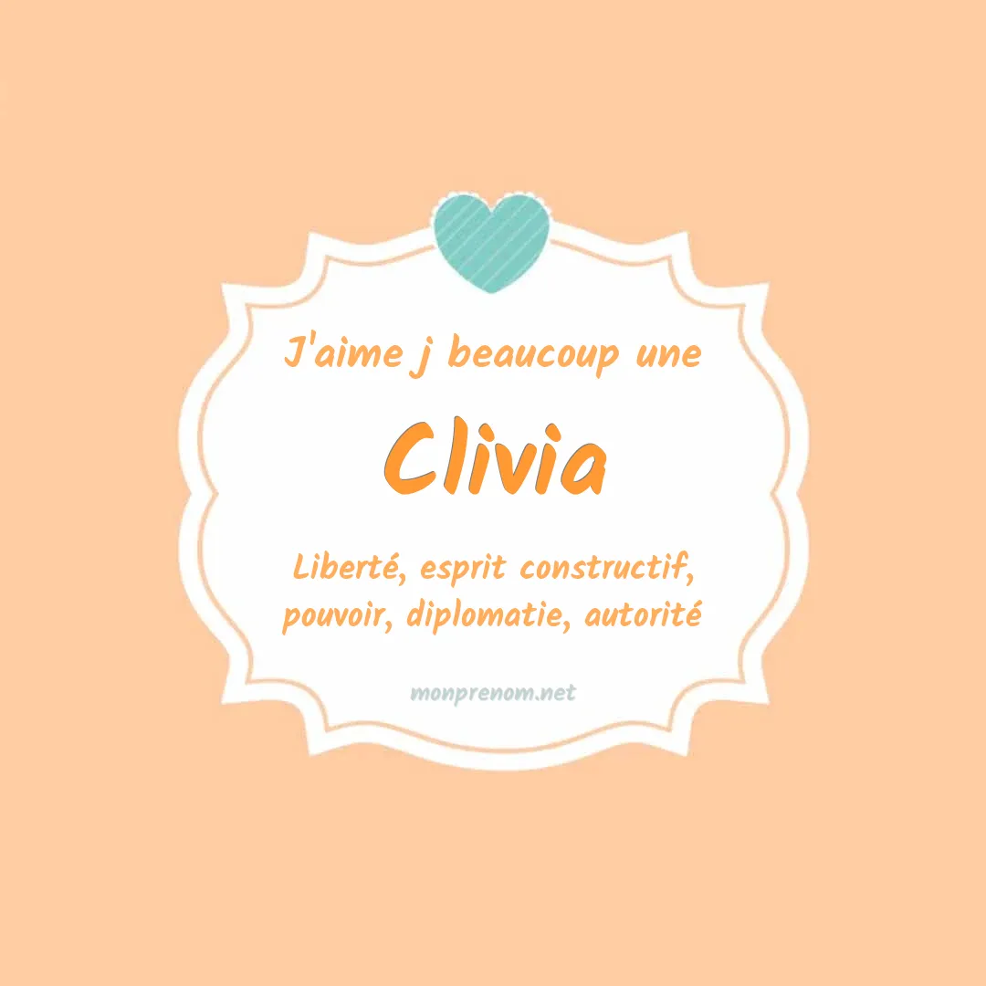 J'aime beaucoup Clivia