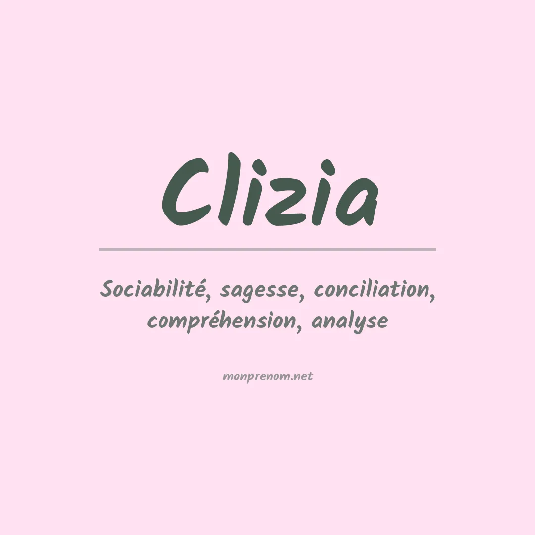 Signification du prénom Clizia