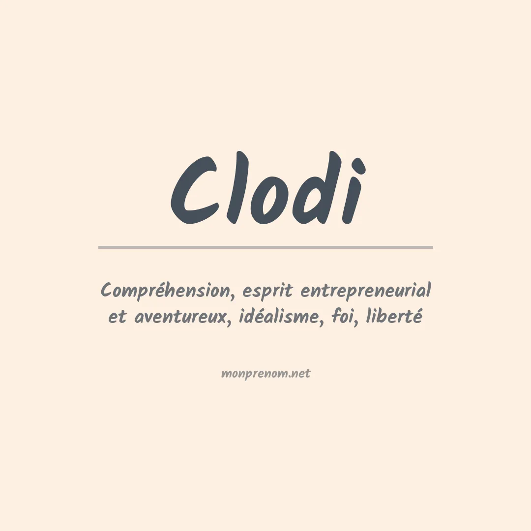 Signification du prénom Clodi
