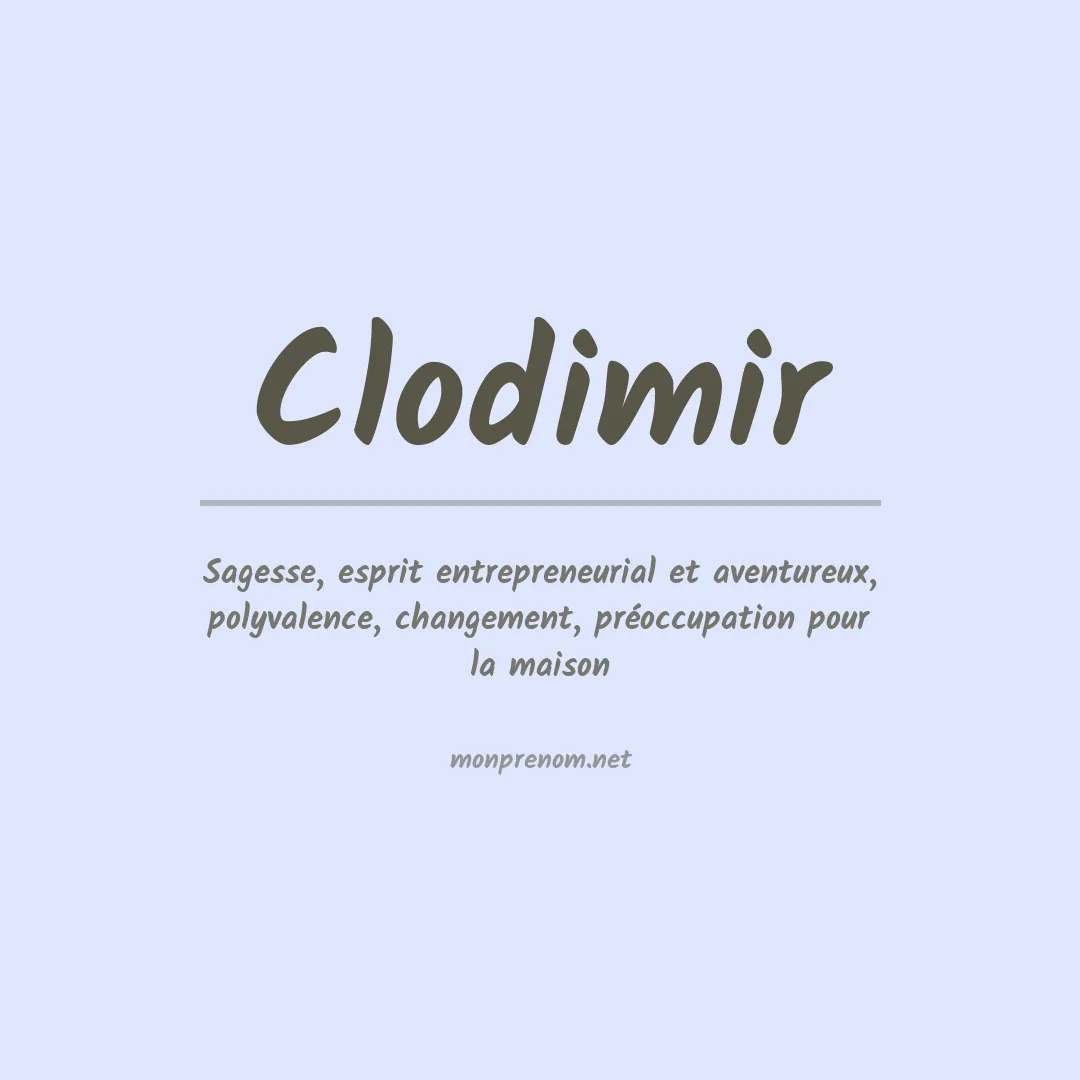 Signification du prénom Clodimir