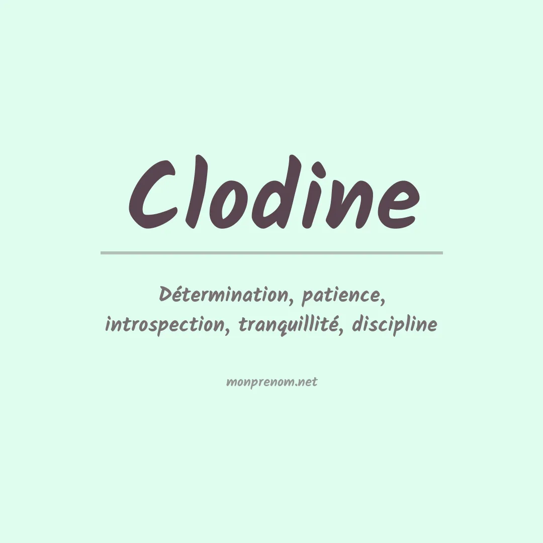 Signification du prénom Clodine