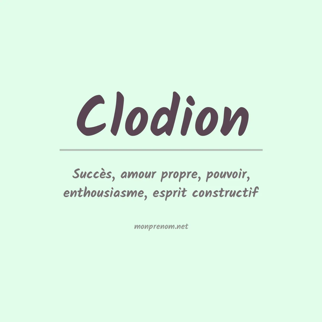Signification du prénom Clodion