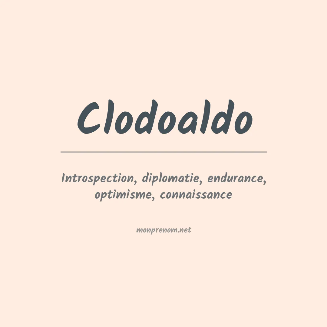Signification du prénom Clodoaldo
