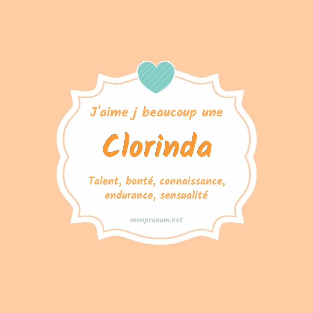 J'aime beaucoup Clorinda