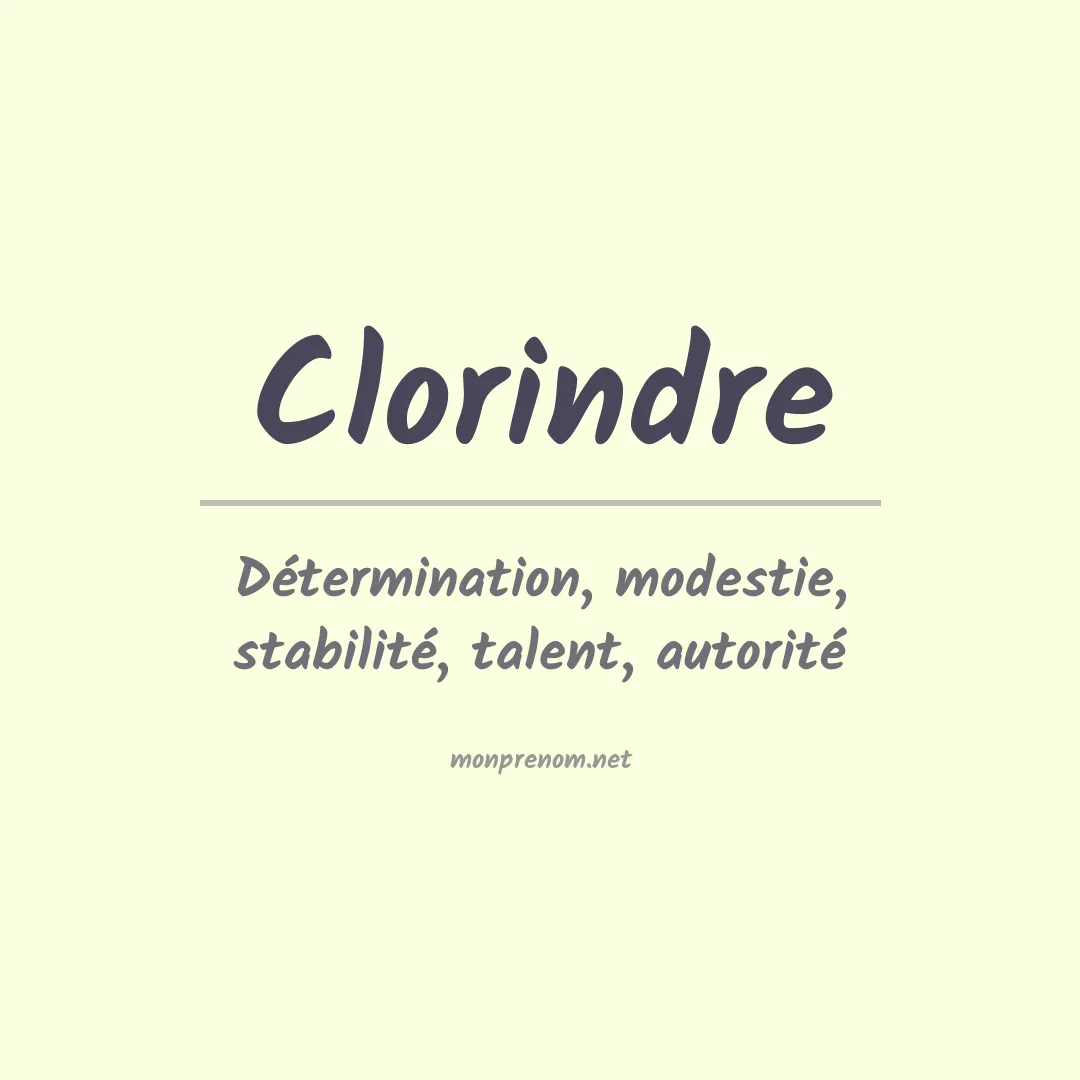 Signification du prénom Clorindre