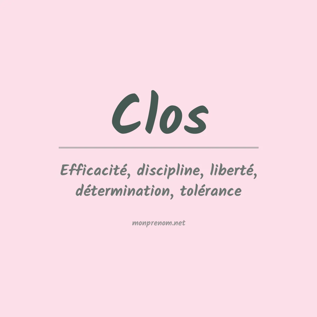 Prénom Clos