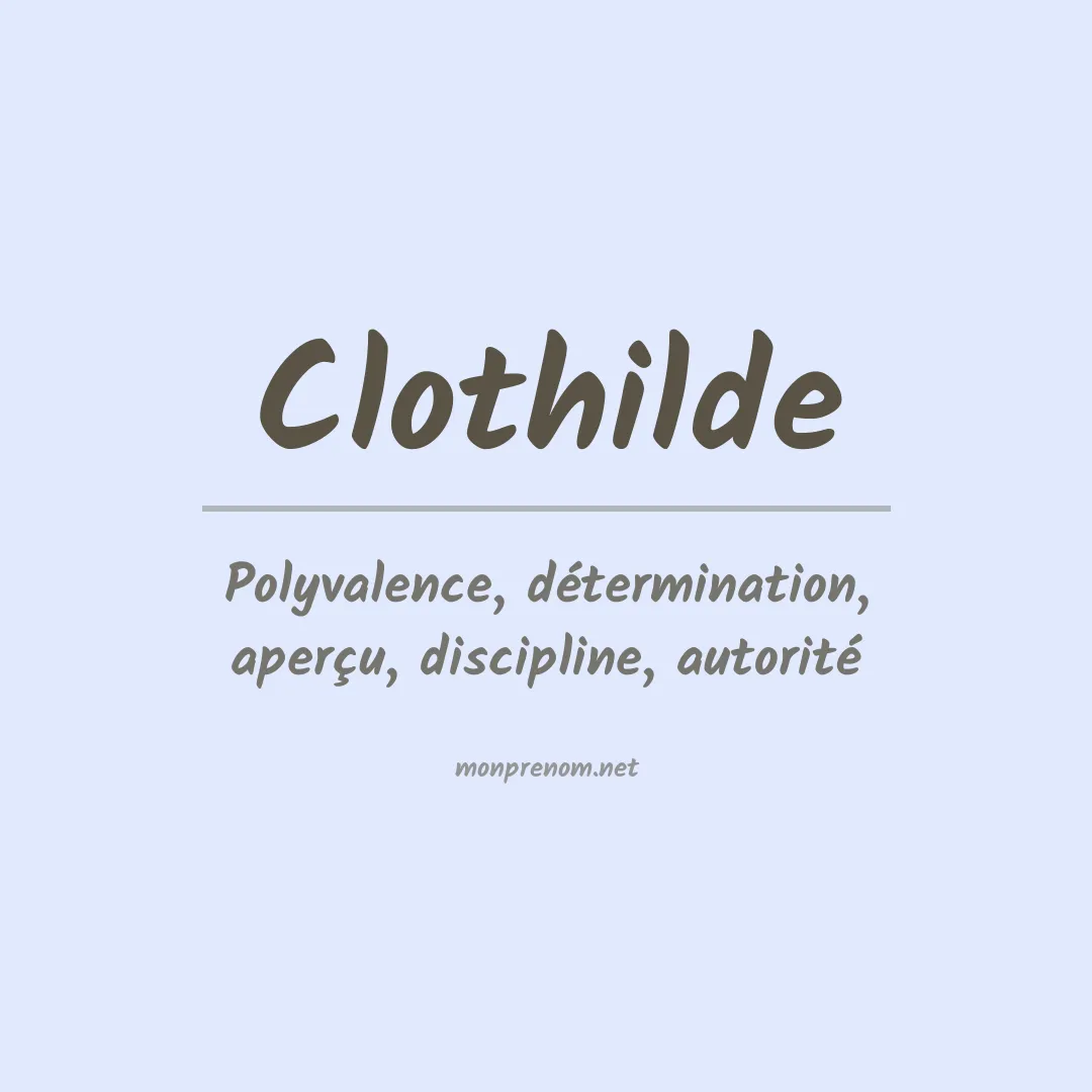 Prénom Clothilde