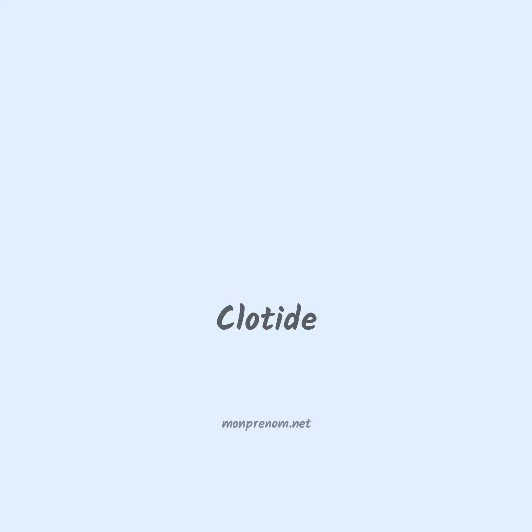Clotide en chinois