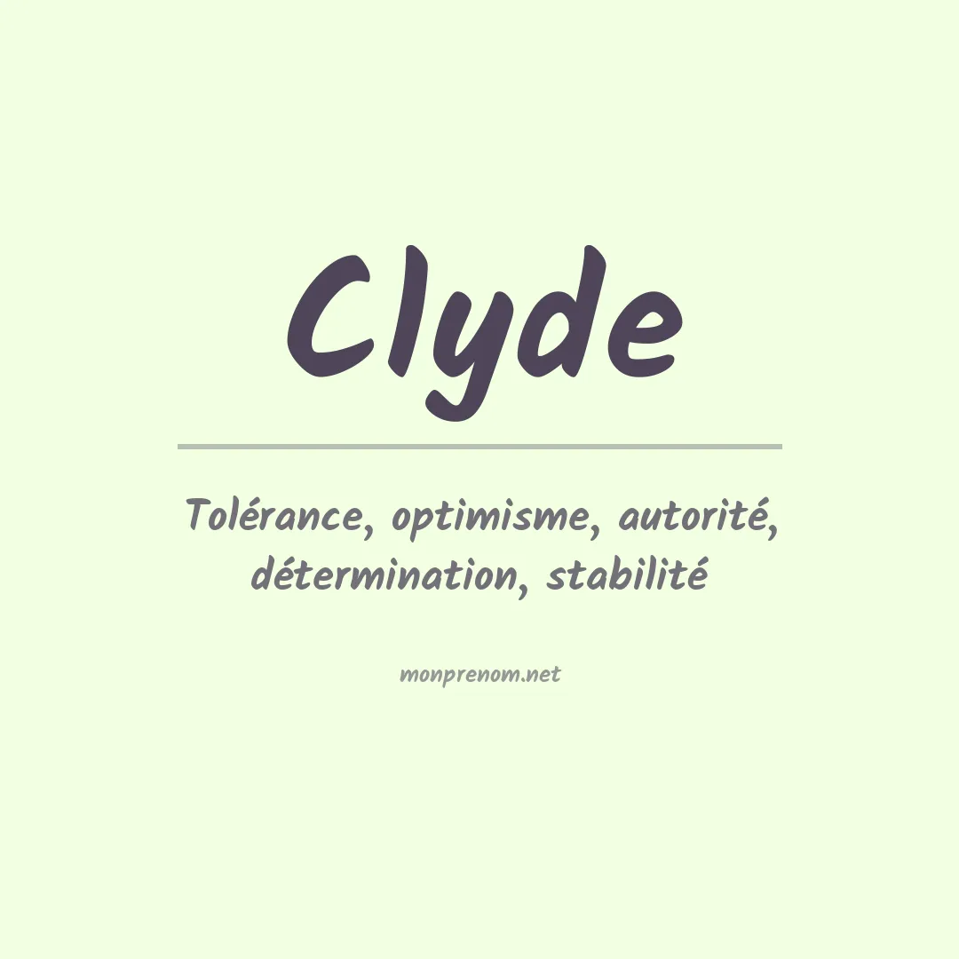 Prénom Clyde
