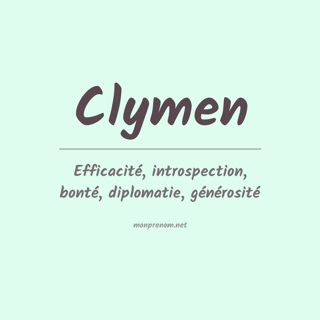Signification du prénom Clymen