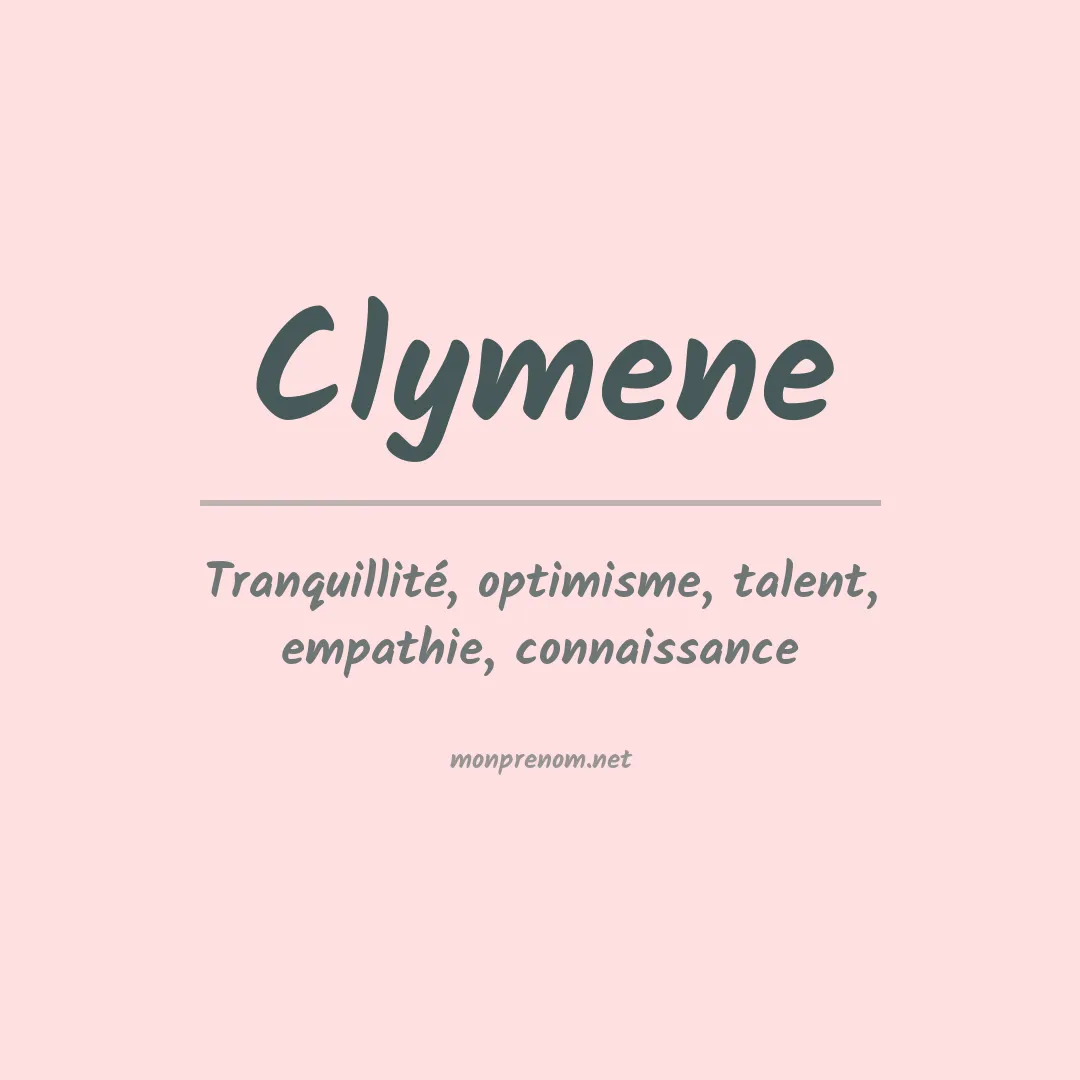 Signification du prénom Clymene