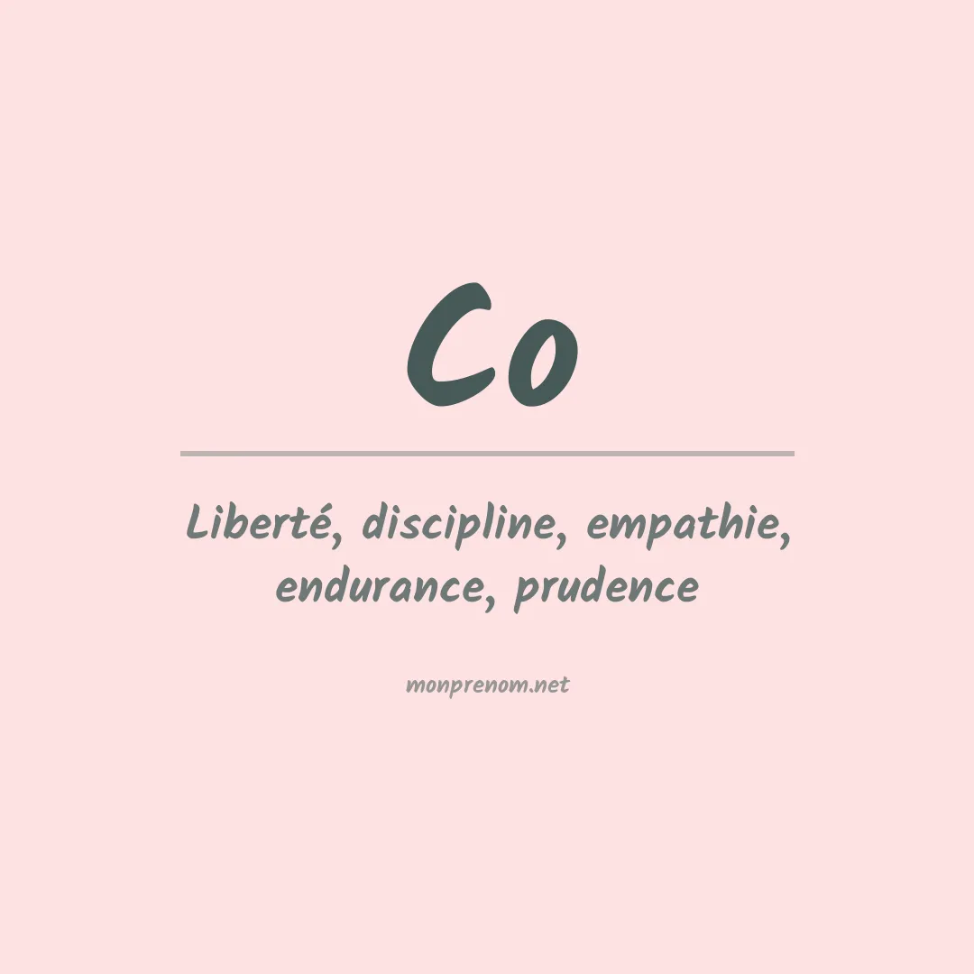 Signification du prénom Co