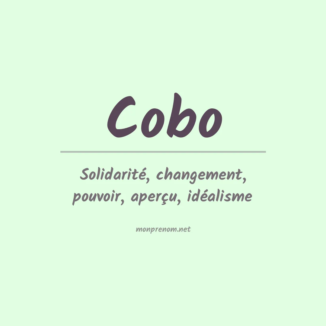Prénom Cobo