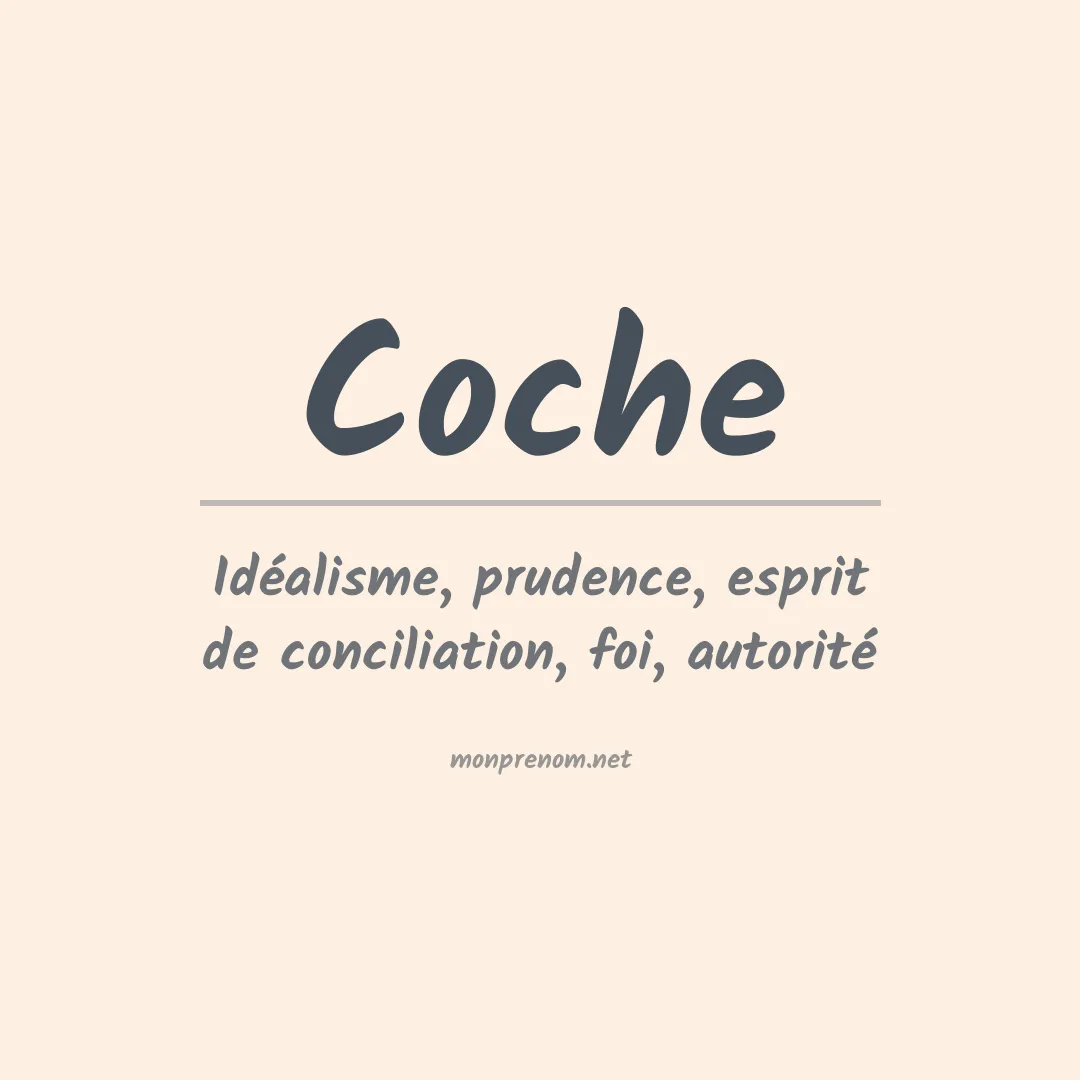 Signification du prénom Coche