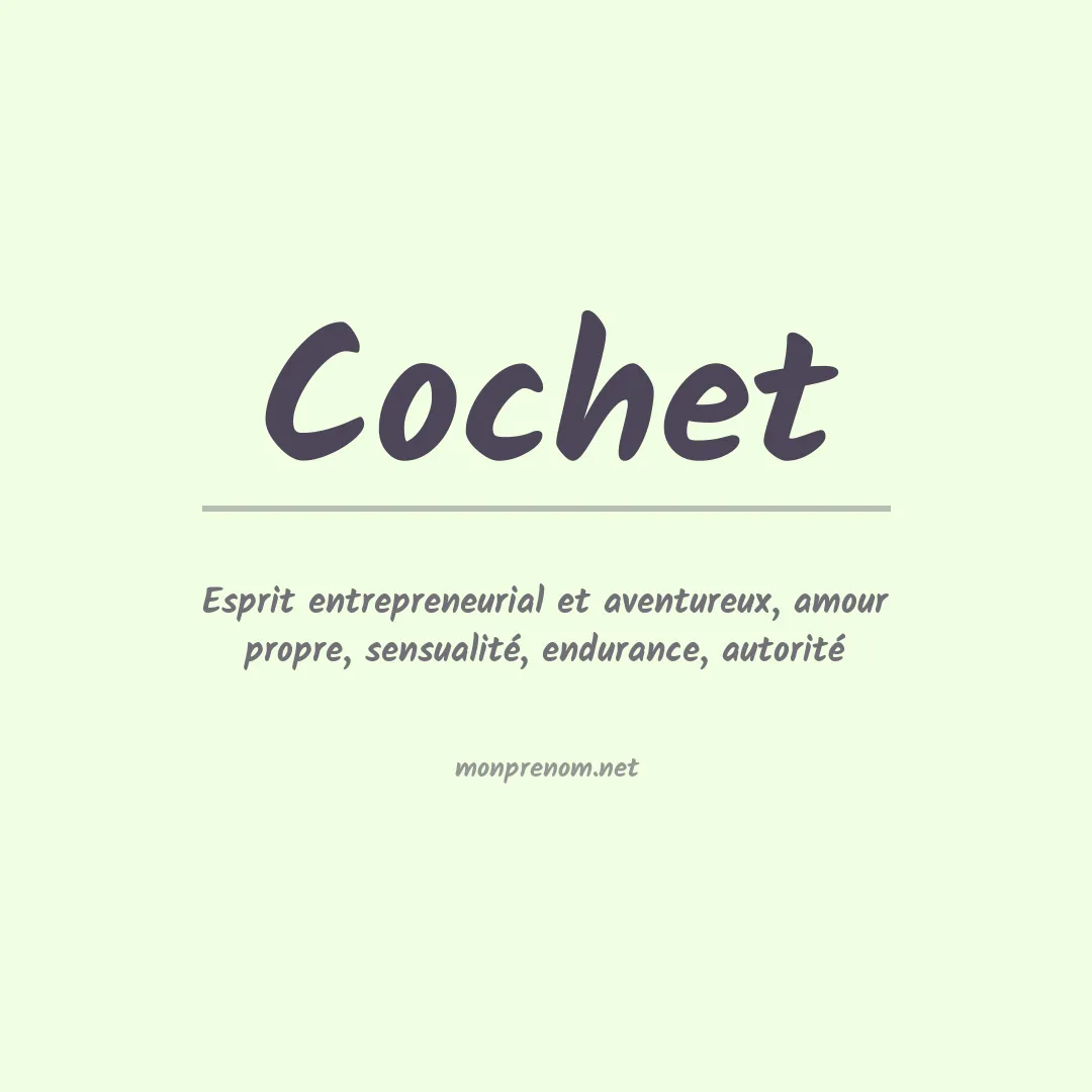 Signification du prénom Cochet