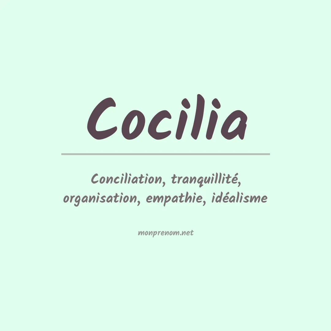 Signification du prénom Cocilia