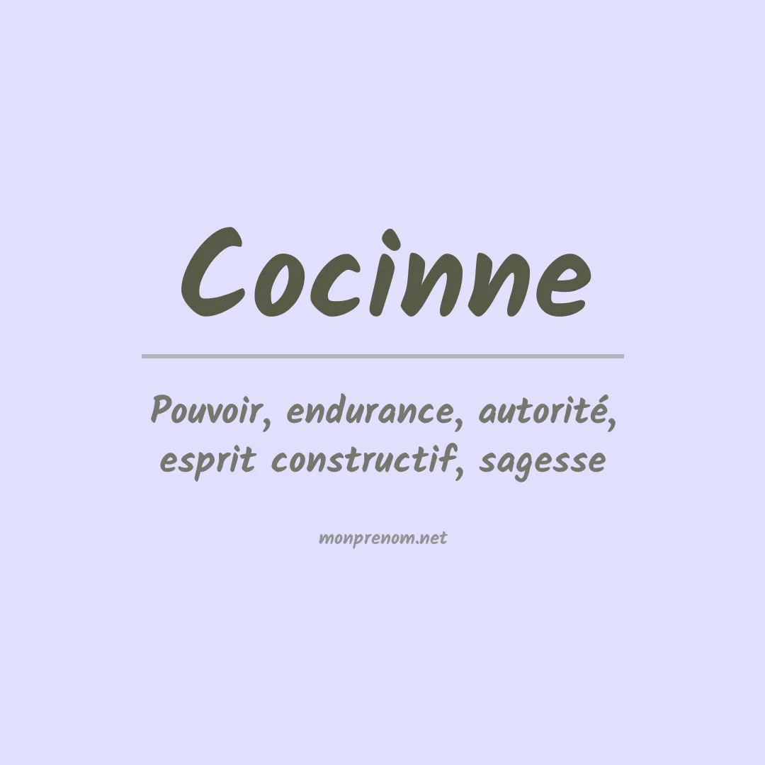 Signification du prénom Cocinne