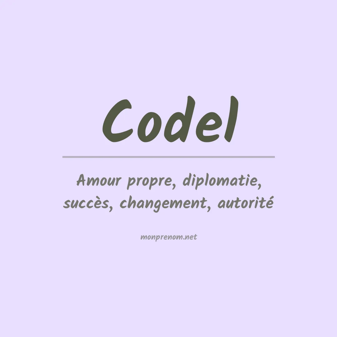 Signification du prénom Codel