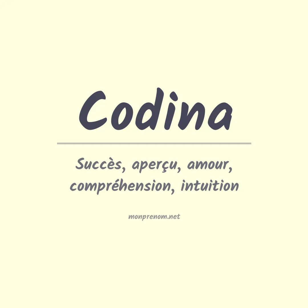 Prénom Codina