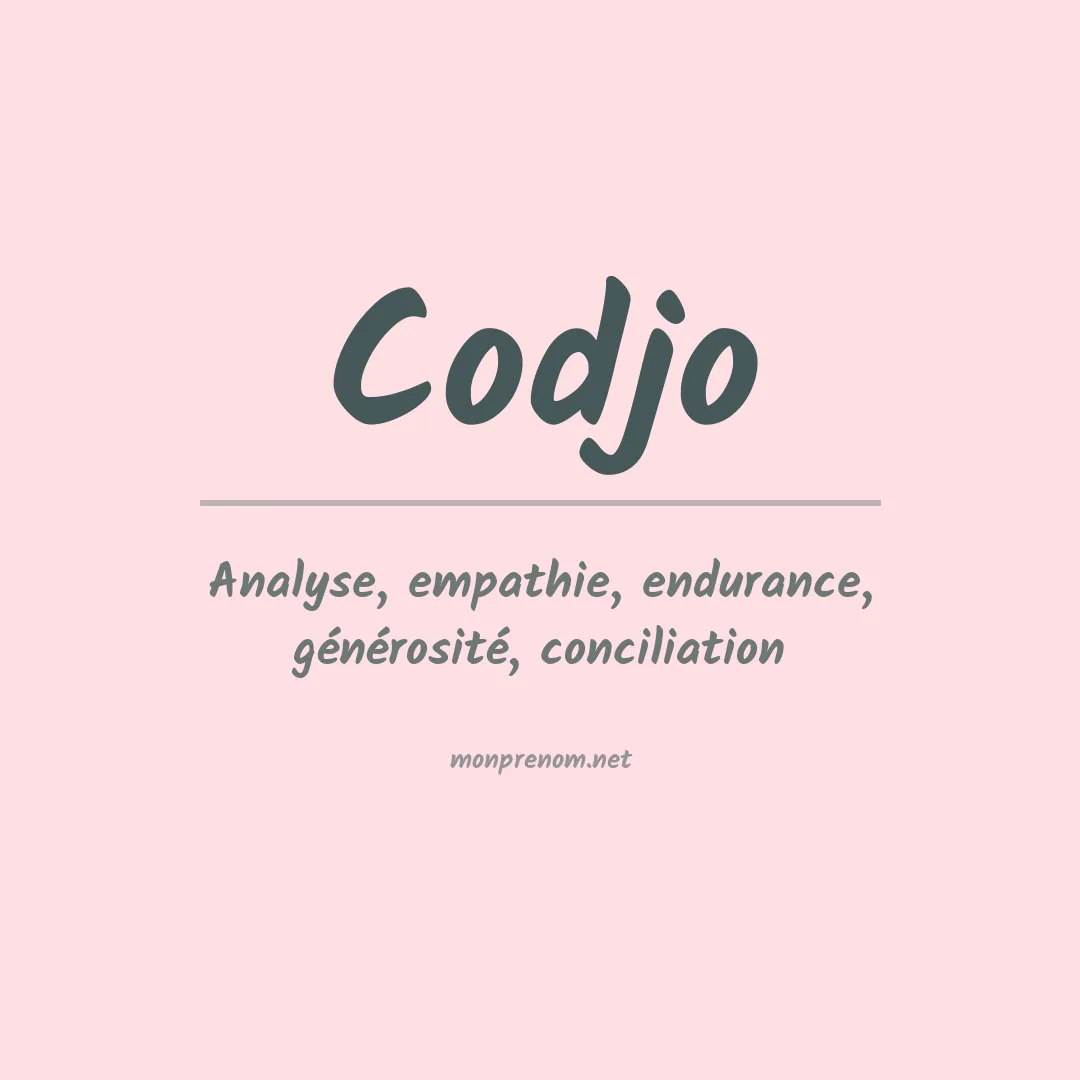Signification du prénom Codjo