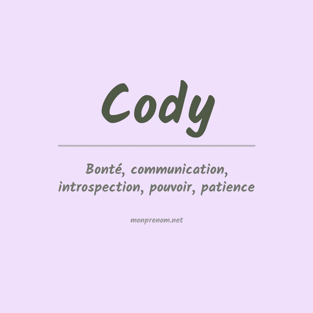 Prénom Cody