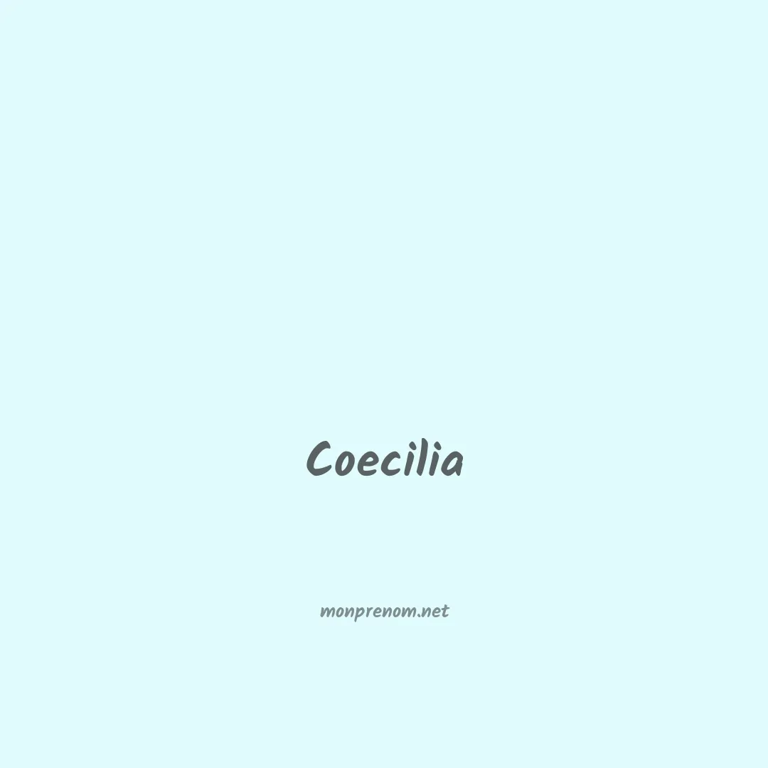 Coecilia en chinois