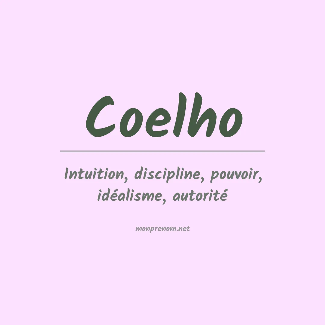 Prénom Coelho