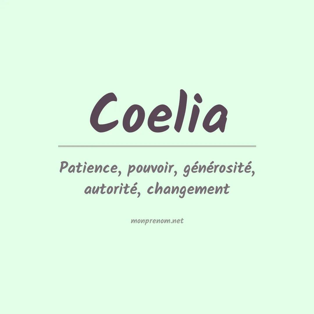 Signification du prénom Coelia