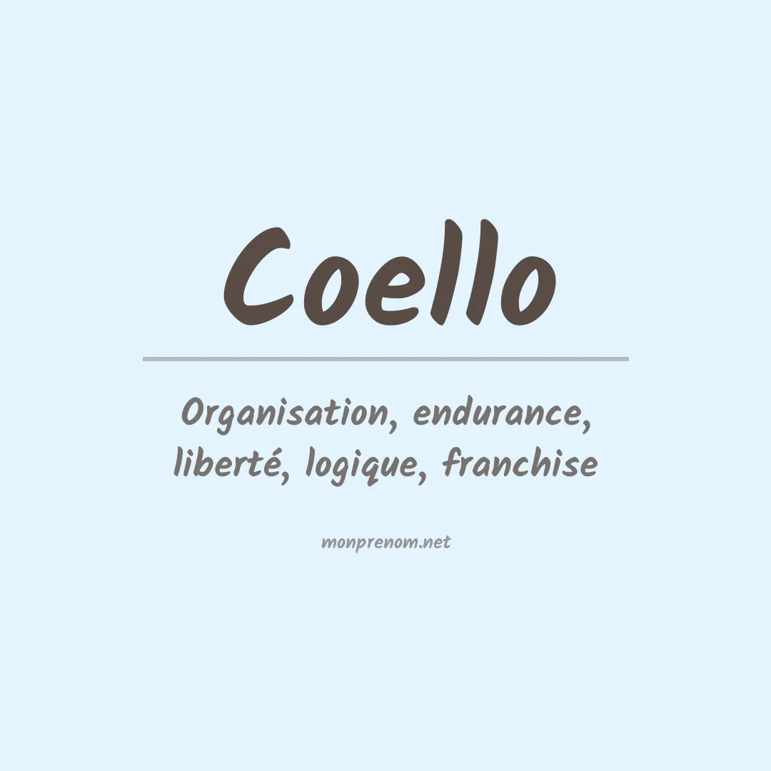 Prénom Coello