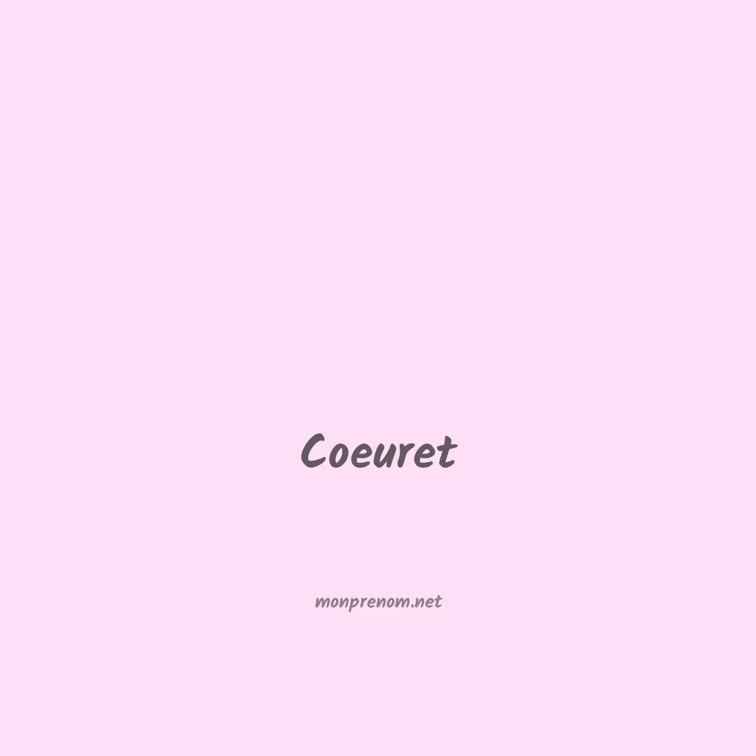 Coeuret en chinois