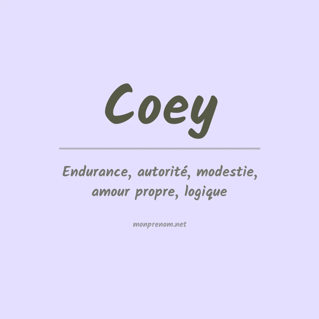 Prénom Coey