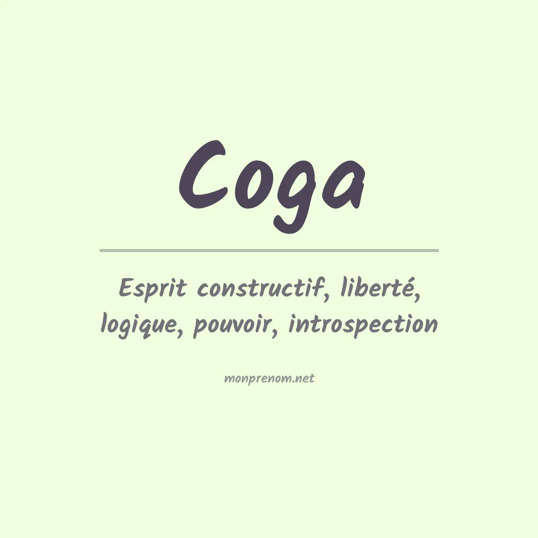 Signification du prénom Coga