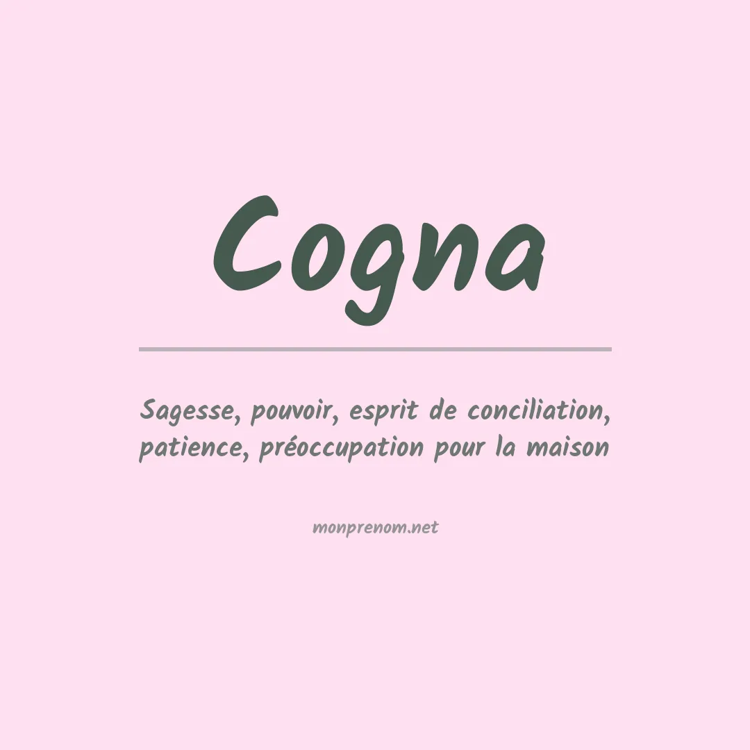 Signification du prénom Cogna