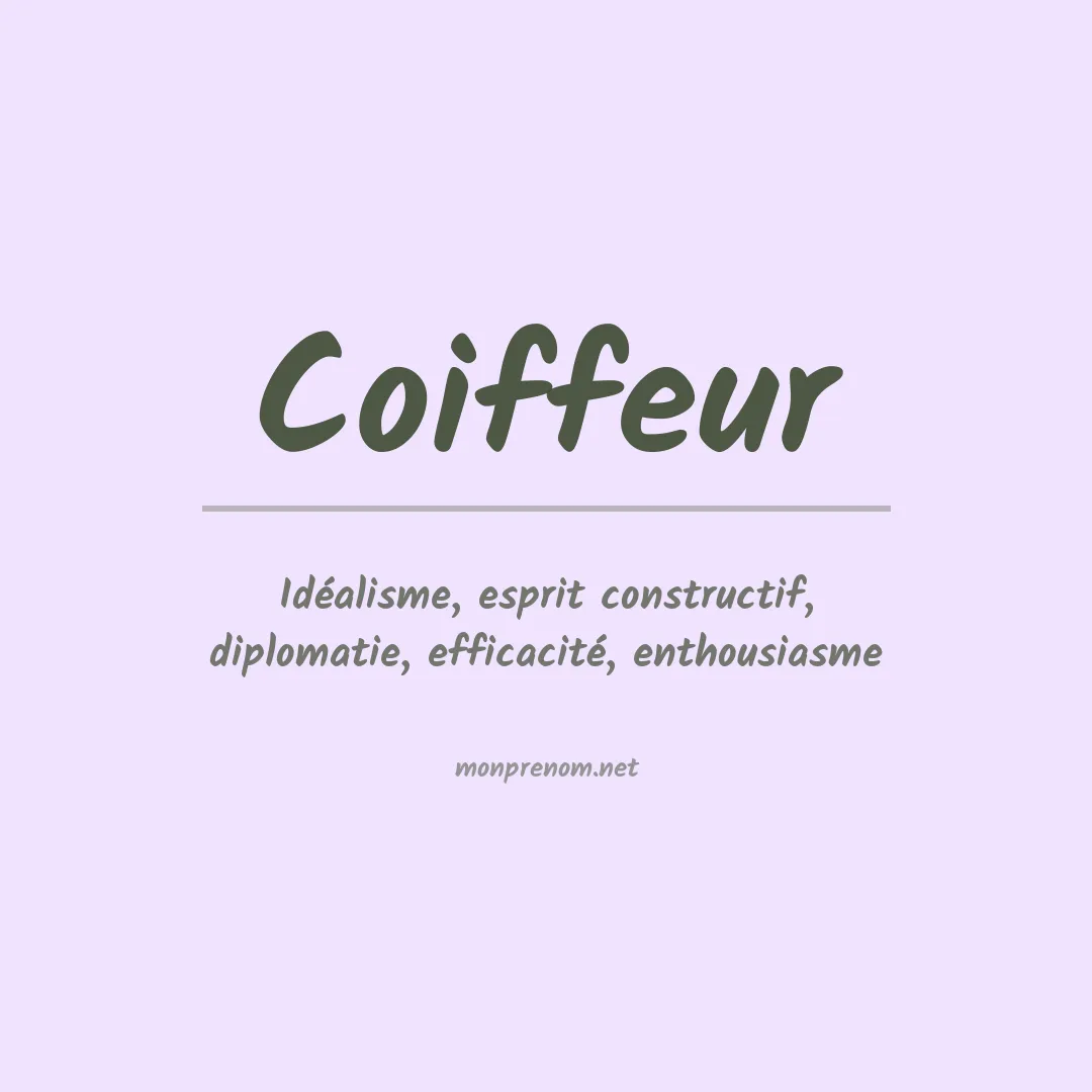 Signification du prénom Coiffeur