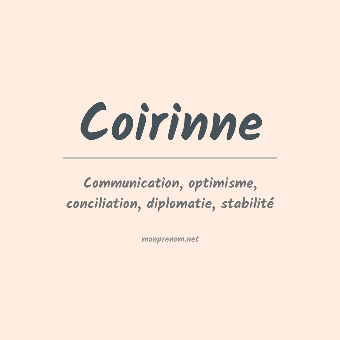 Signification du prénom Coirinne