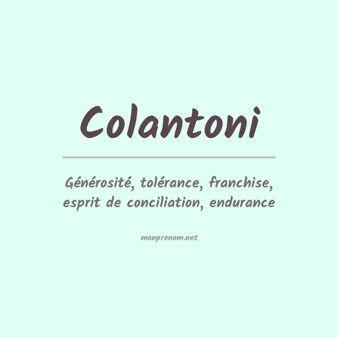 Prénom Colantoni