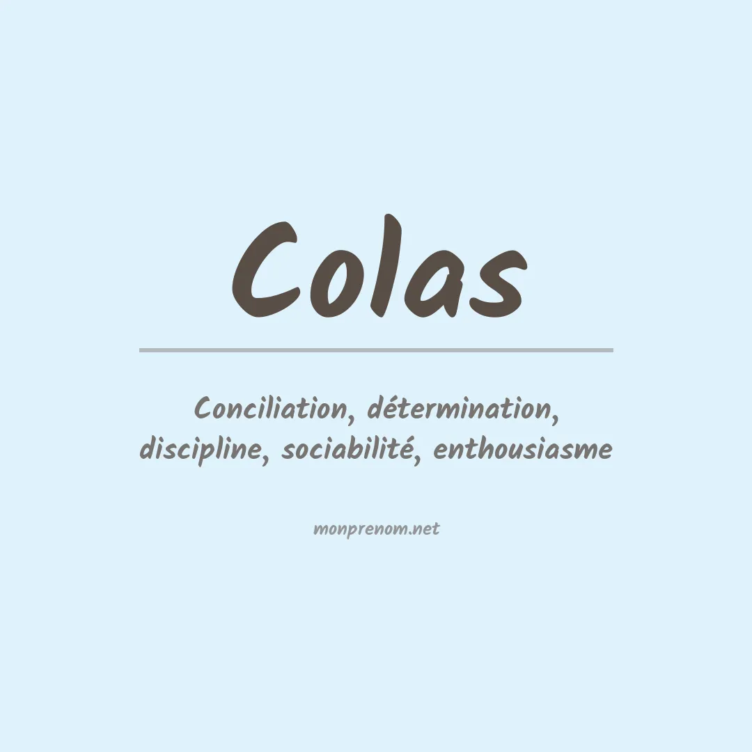 Prénom Colas