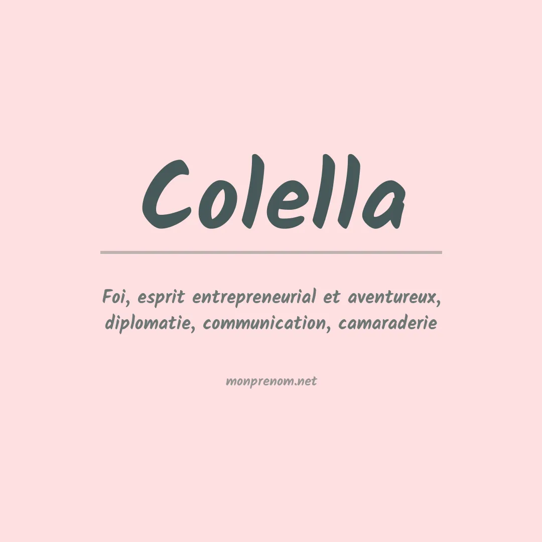 Prénom Colella