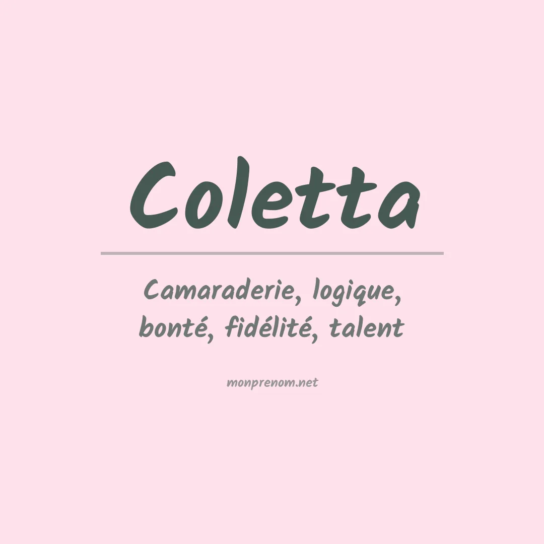 Prénom Coletta